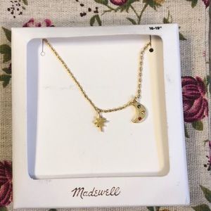 COPY - MADEWELL Gold Moon and Star Necklace
